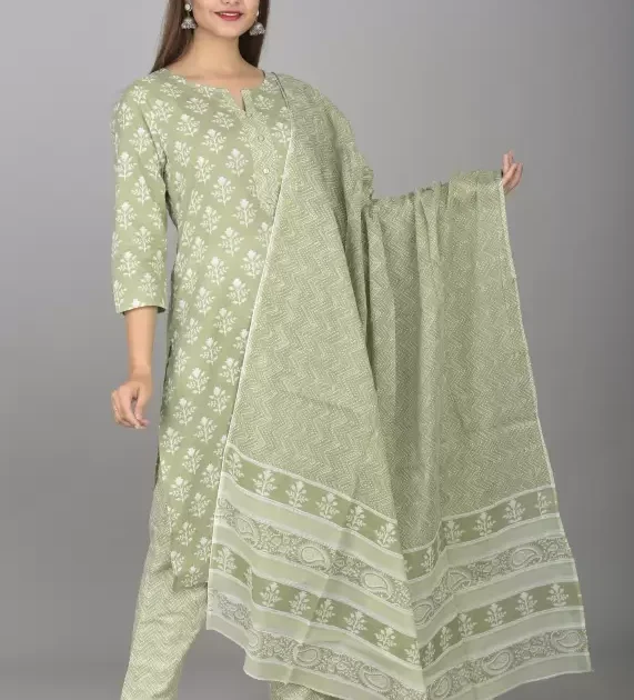 Women’s Cotton Printed Kurta Pant and